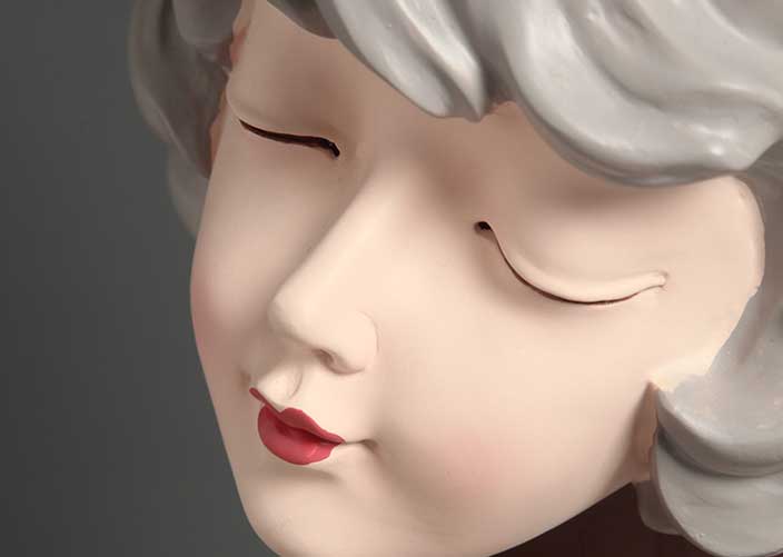 北歐捧花女孩裝飾品擺件